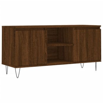 Mueble De Tv Madera De Ingeniería Marrón Roble 104x35x50 Cm