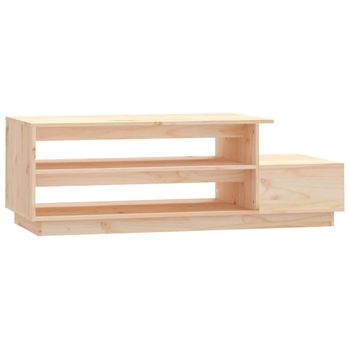 Mesa De Centro De Madera Maciza De Pino 120x50x40,5 Cm