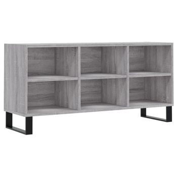 Mueble De Tv Madera De Ingeniería Gris Sonoma 103,5x30x50 Cm