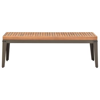 Mesa De Centro De Jardín Madera Maciza De Acacia 110x55x36 Cm