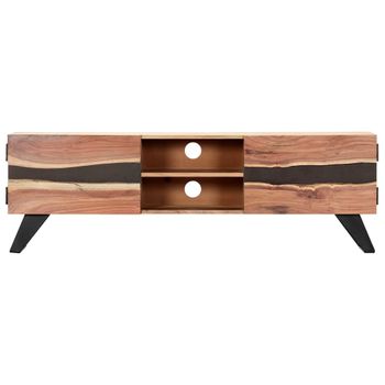 Mueble Para Tv Madera Maciza De Acacia 140x30x45 Cm