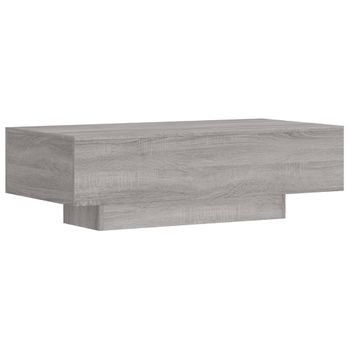 Mesa De Centro Madera De Ingeniería Gris Sonoma 100x49,5x31 Cm