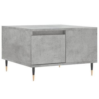 Mesa De Centro Madera Contrachapada Gris Hormigón 55x55x36,5 Cm