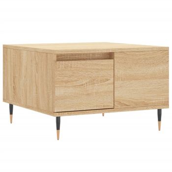 Mesa De Centro Madera Contrachapada Roble Sonoma 55x55x36,5 Cm