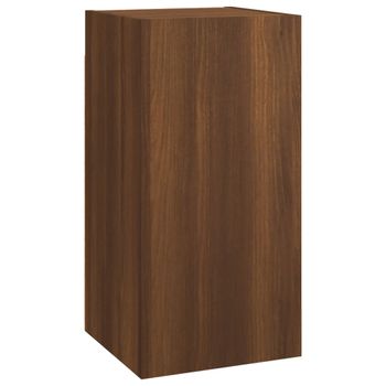 Mueble Para Tv Madera Contrachapada Roble Marrón 30,5x30x60 Cm