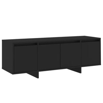 Mueble Para Tv Madera Contrachapada Negro 120x30x40,5 Cm