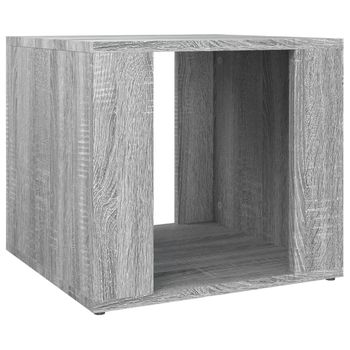 Mesita De Noche Madera Contrachapada Gris Sonoma 41x40x36 Cm