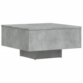 Mesa De Centro De Aglomerado Gris 60x60x31,5 Cm