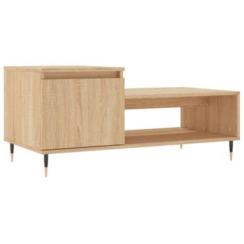 Mesa De Centro Madera Contrachapada Roble Sonoma 100x50x45 Cm