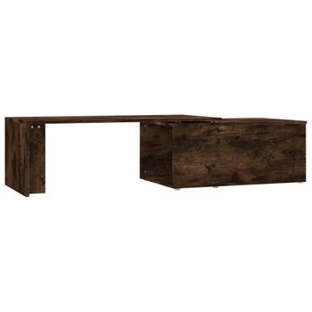 Mesa De Centro Madera Contrachapada Roble Ahumado 150x50x35 Cm