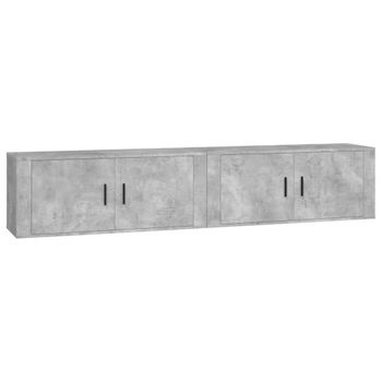 Muebles Para Tv De Pared 2 Unidades Gris Hormigón 100x34,5x40 Cm