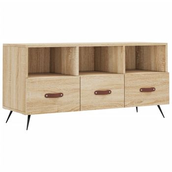 Mueble De Tv Madera De Ingeniería Roble Sonoma 102x36x50 Cm