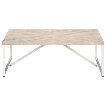 Mesa De Centro De Madera Maciza De Mango 110x110x36 Cm