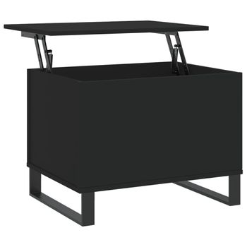 Mesa De Centro Madera Contrachapada Negro 60x44,5x45 Cm