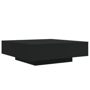 Mesa De Centro Madera De Ingeniería Negro 100x100x31 Cm