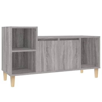 Mueble De Tv Madera Contrachapada Gris Sonoma 100x35x55 Cm