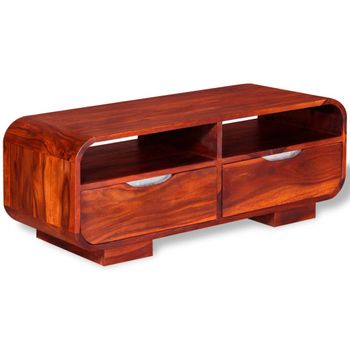 Mesa De Centro De Madera Maciza De Sheesham 90x40x35 Cm