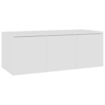 Mueble Para Tv Madera Contrachapada Blanco 80x34x30 Cm