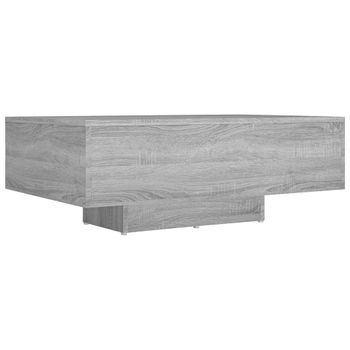 Mesa De Centro Madera Contrachapada Gris Sonoma 85x55x31 Cm