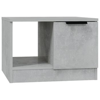 Mesa De Centro Madera Contrachapada Gris Hormigón 50x50x36 Cm