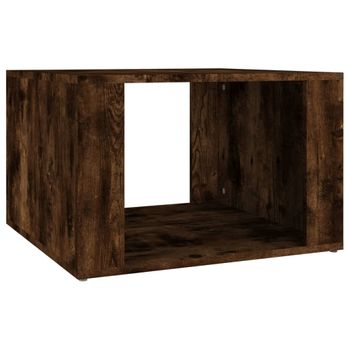 Mesita De Noche Madera Contrachapada Roble Ahumado 57x55x36 Cm