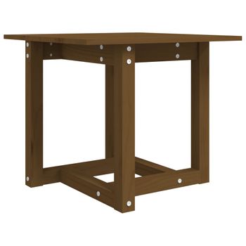 Mesa De Centro Madera Maciza De Pino Marrón Miel 50x50x45 Cm