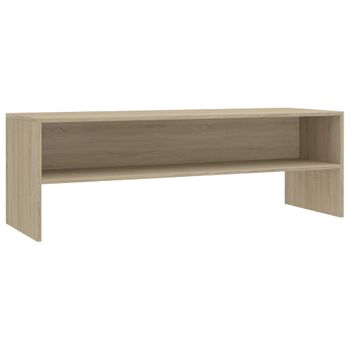 Mueble De Tv Madera Contrachapada Roble Sonoma 120x40x40cm