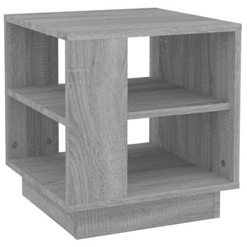 Mesa De Centro Madera Contrachapada Gris Sonoma 40x40x43 Cm