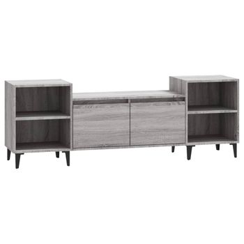 Mueble Para Tv Madera Contrachapada Gris Sonoma 160x35x55 Cm