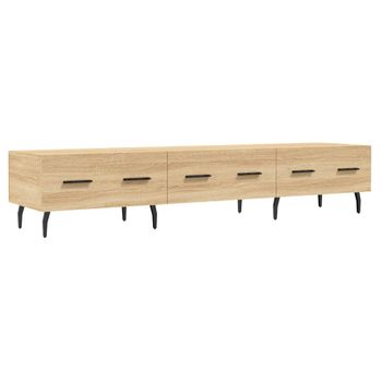 Mueble De Tv Madera De Ingeniería Roble Sonoma 150x36x30 Cm