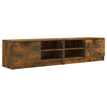 Muebles Para Tv 2 Unidades Contrachapado Roble Ahumado 80x35x36,5 Cm