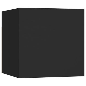 Mueble De Pared Para Tv Negro 30,5x30x30 Cm