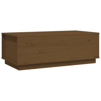 Mesa De Centro Madera Maciza De Pino Marrón Miel 100x50x35 Cm