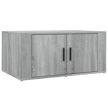 Mesa De Centro Madera Contrachapada Gris Sonoma 80x50x36 Cm