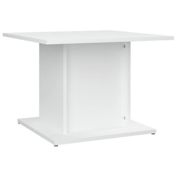 Mesa De Centro Madera De Ingeniería Blanca 55,5x55,5x40 Cm