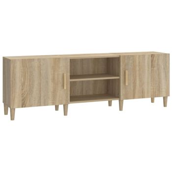 Mueble Para Tv Madera Contrachapada Roble Sonoma 150x30x50 Cm