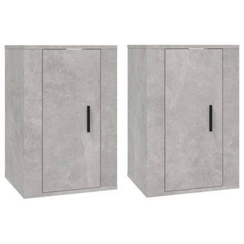 Muebles Para Tv De Pared 2 Unidades Gris Hormigón 40x34,5x60 Cm