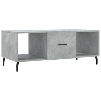 Mesa De Centro Madera Contrachapada Gris Hormigón 102x50x40 Cm