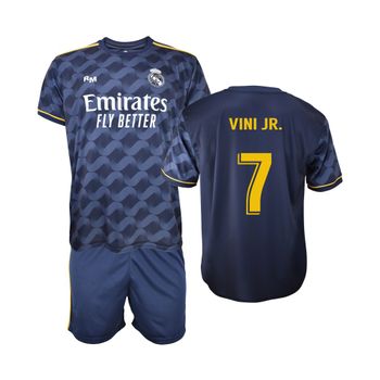 Conjunto Vini Jr Del Real Madrid Producto Oficial Licenciado 2ª Equipaqcion 23-24