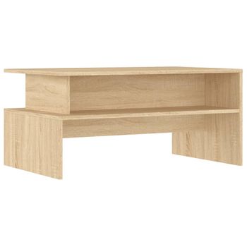 Mesa De Centro Madera De Ingeniería Roble Sonoma 90x55x42,5 Cm