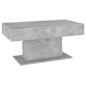 Mesa De Centro Madera Contrachapada Gris Hormigón 96x50x45 Cm