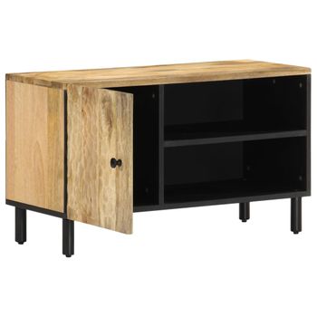 Mueble De Tv Madera Maciza De Mango 80x31x46 Cm