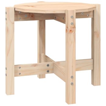 Mesa De Centro De Madera Maciza De Pino Ø52,5x45 Cm