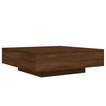 Mesa De Centro Madera De Ingeniería Roble Marrón 100x100x31 Cm