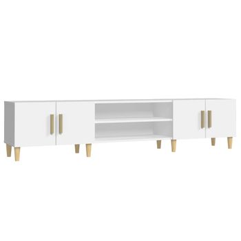 Mueble Para Tv Madera Contrachapada Blanco 180x31,5x40 Cm