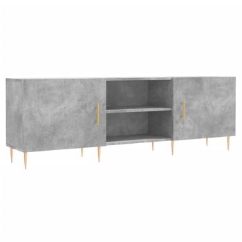 Mueble De Tv Madera De Ingeniería Gris Hormigón 150x30x50 Cm