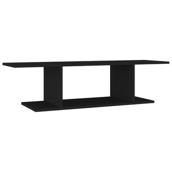 Mueble De Pared Para Tv Negro 103x30x26,5 Cm