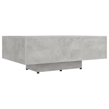 Mesa De Centro Madera Contrachapada Gris Hormigón 85x55x31 Cm