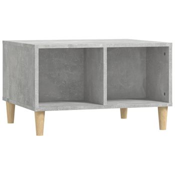 Mesa De Centro Madera Contrachapada Gris Hormigón 60x50x36,5 Cm