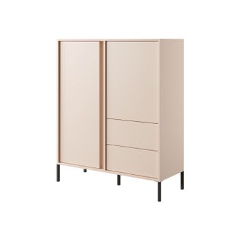 Cómoda Dast 2d2s Led 104x40x124 Beige